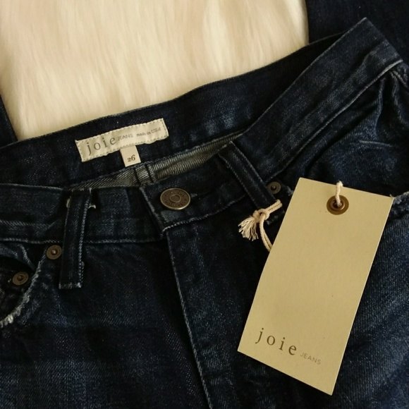 Joie Jeans Size 26 Blue Josie Straight Leg Raw Hem - Picture 4 of 10